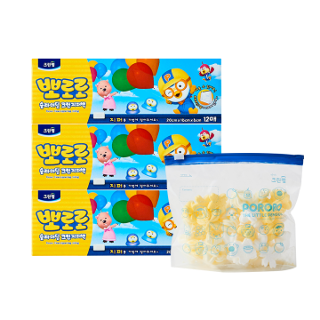 뽀로로 슬라이딩 지퍼백 20cm x 16cm(소) 12매 X3개
