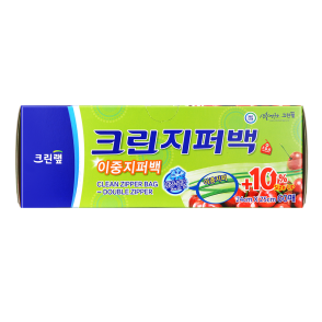 [온라인 전용] 이중 지퍼백 24cm x 25cm(중) 60매