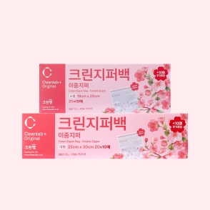 [온라인 전용] 벚꽃 크린 지퍼백 세트(소 30매+대 30매)