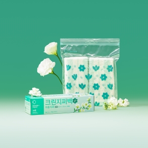 [신제품] Flower 지퍼백 22cm x 25cm(중) 20매