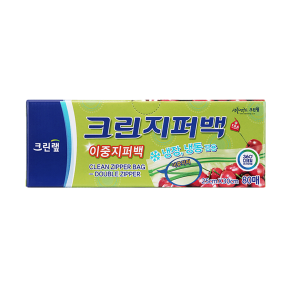 [대용량] 이중 지퍼백 25cm x 30cm(대) 80매