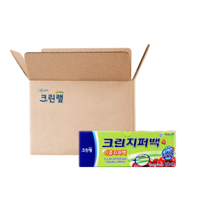 [온라인 전용] 대용량 이중 지퍼백 25cmx30cm(대) 100매 X12개 (1BOX)