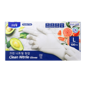 고무장갑 니트릴 대(화이트) 100입