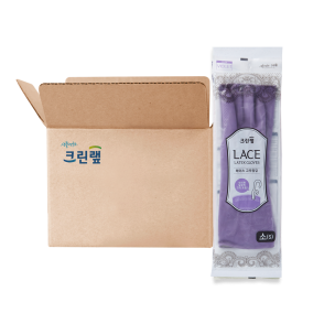고무장갑 레이스 바이올렛(소) X50개(1BOX)