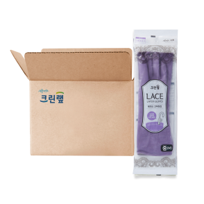 고무장갑 레이스 바이올렛(중) X50개(1BOX)