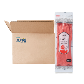 고무장갑 레이스 코랄(소) X50개(1BOX)