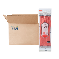 고무장갑 레이스 코랄(중) X50개(1BOX)