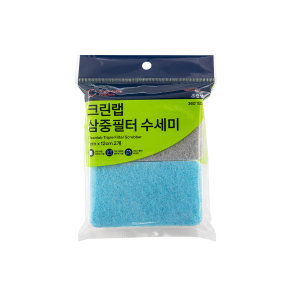 삼중필터 수세미(2매)