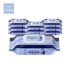 [무료배송] 라프라프 프리미엄 물티슈 캡 (70매) X 10개(1BOX)