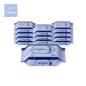[무료배송] 라프라프 프리미엄 물티슈 휴대용 (20매) X 32개(1BOX)