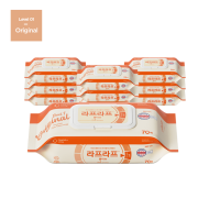 [무료배송] 라프라프 오리지널 약산성 물티슈 캡(70매) X10개 (1BOX)