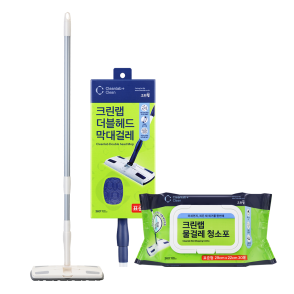 더블헤드 막대걸레(표준형) + 물걸레청소포 30매