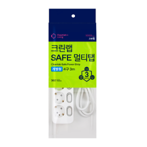 SAFE 멀티탭 개별 4구*3M